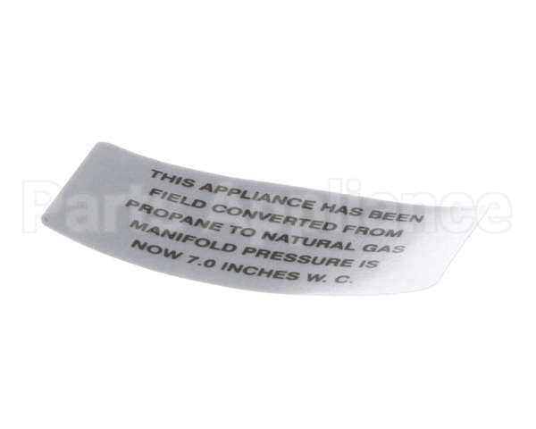 00-421727-00007 Vulcan Hart Plate,Propane To Natural Gas
