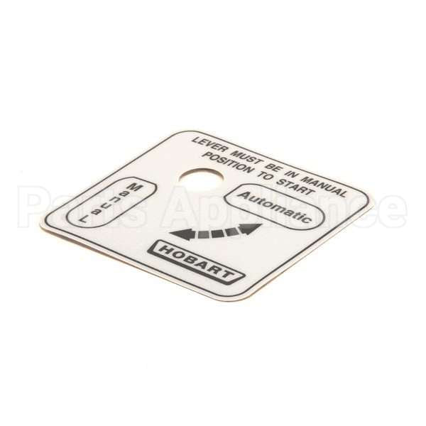 00-478274 Compatible Midwest Appliance Parts Label, Auto/Man(Domestic)