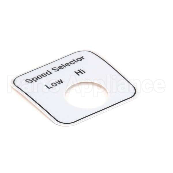00-478296 Compatible Midwest Appliance Parts Label, Speed Select (Domestic)