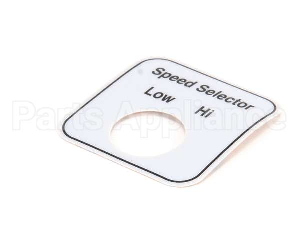 00-478296 Hobart Label,Speed Select (Domestic)
