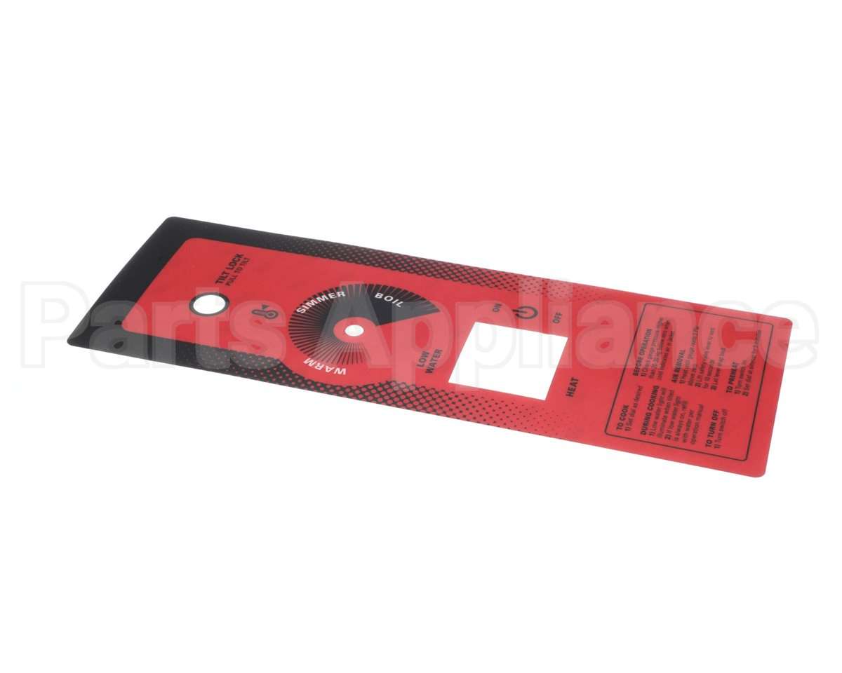 00-855801-00001 Hobart Overlay,Control Panel Ele Ctk