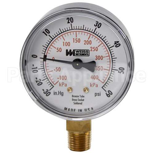 001549 Compatible Groen Compound Gauge 2-1/2, 30Vac-60Psi