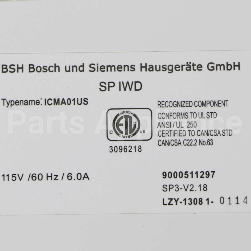 00707593 Bosch Ice Maker
