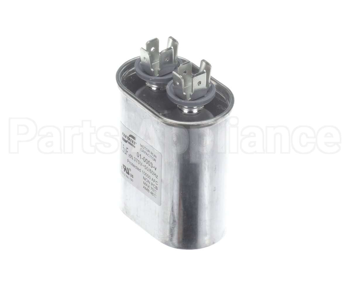 01-0003 Nortek Run Cap,Oval,370V,7.5Uf