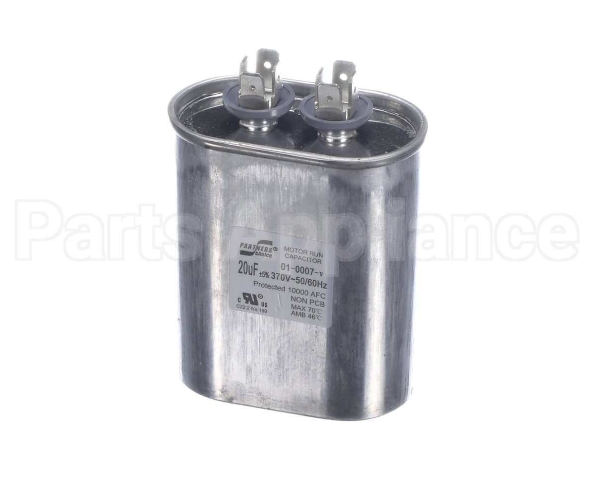 01-0007 Nortek Run Cap,Oval,370V,20Uf
