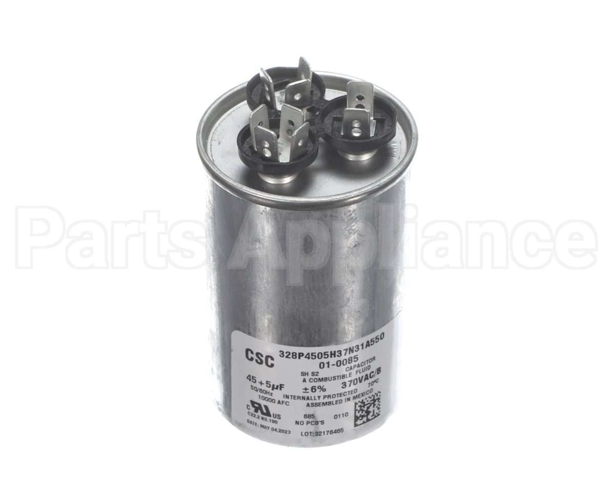 01-0085 Nortek Run Cap,Dual Round,370V,5+45Uf