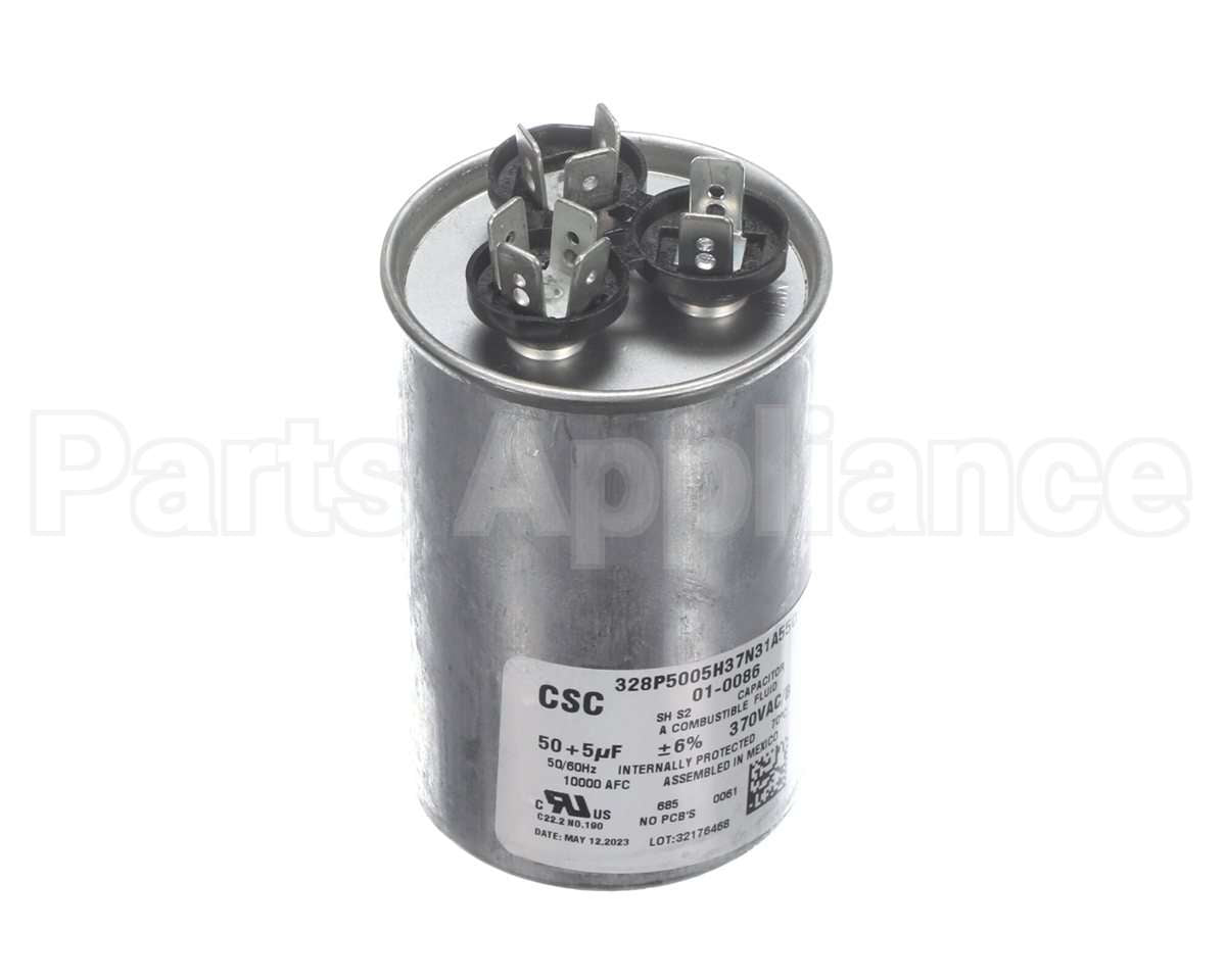 01-0086 Nortek Run Cap,Dual Round,370V,5+50Uf