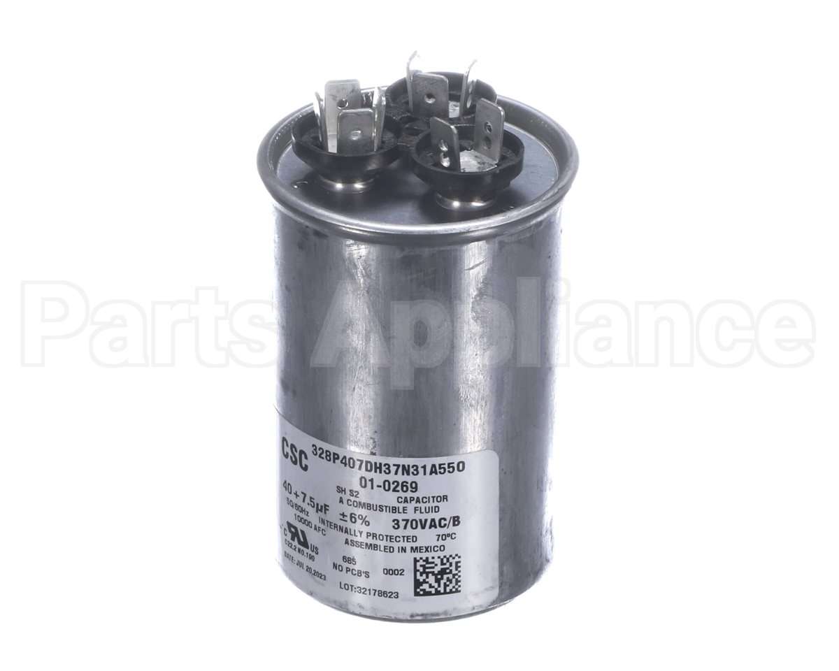 01-0269 Nortek Run Cap,Round,370V,7.5+40Uf