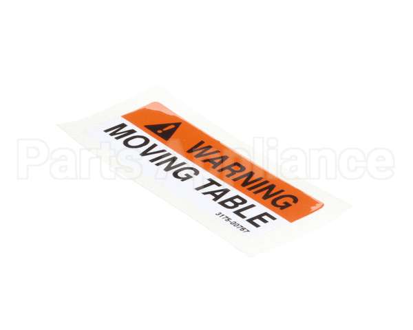 01-403175-00767 Berkel Label,Table Warning