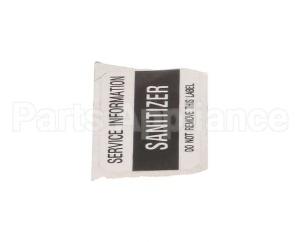 01000486 Glastender Decal, .75X1.877, Sanitizer