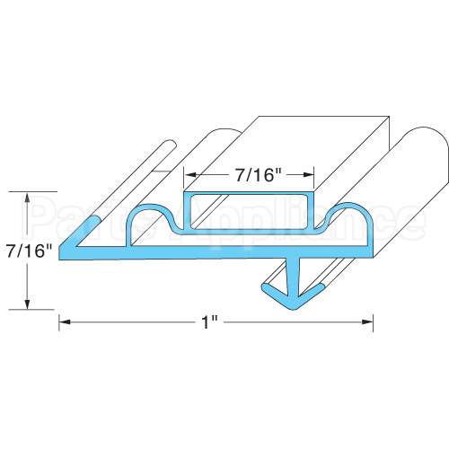 02-10090-0009 Compatible Anthony Door Gasket 25-1/4 W X 64 L Od