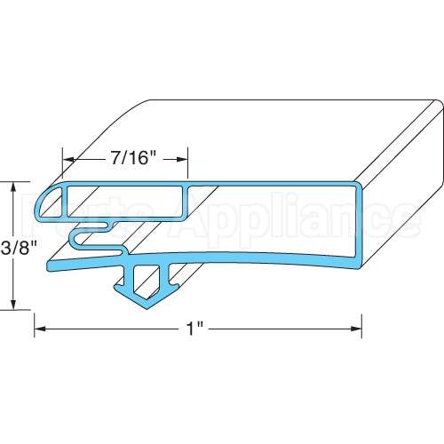 02-14160-2023 Compatible Anthony Door Gasket 28-3/4 W X 75-7/8 L D2D