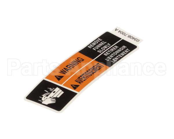 03408.7004 Bunn Decal,Warning Fnl 15.4Rad Eng/Fr