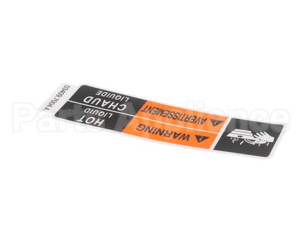 03409.7004 Bunn Decal, Wrn-Hot Liq 15.4Rad Eng/Fr