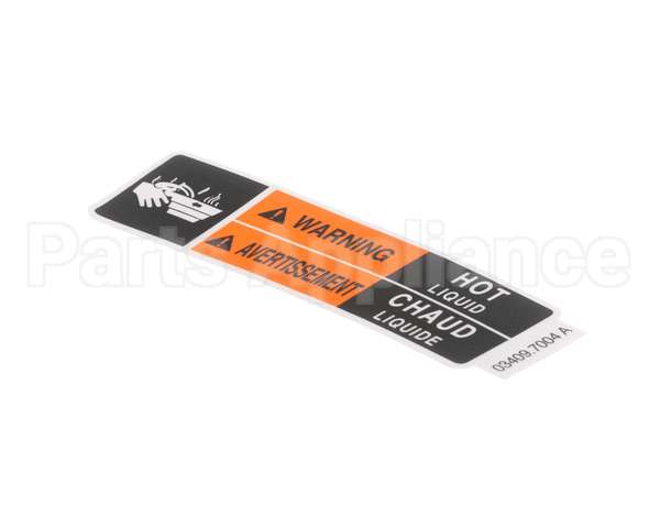 03409.7004 Bunn Decal, Wrn-Hot Liq 15.4Rad Eng/Fr