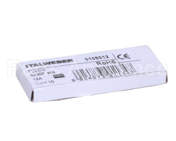 0C8375 Electrolux Professional Fuse; 250V 12A 5X20Mm; Set 10Pcs