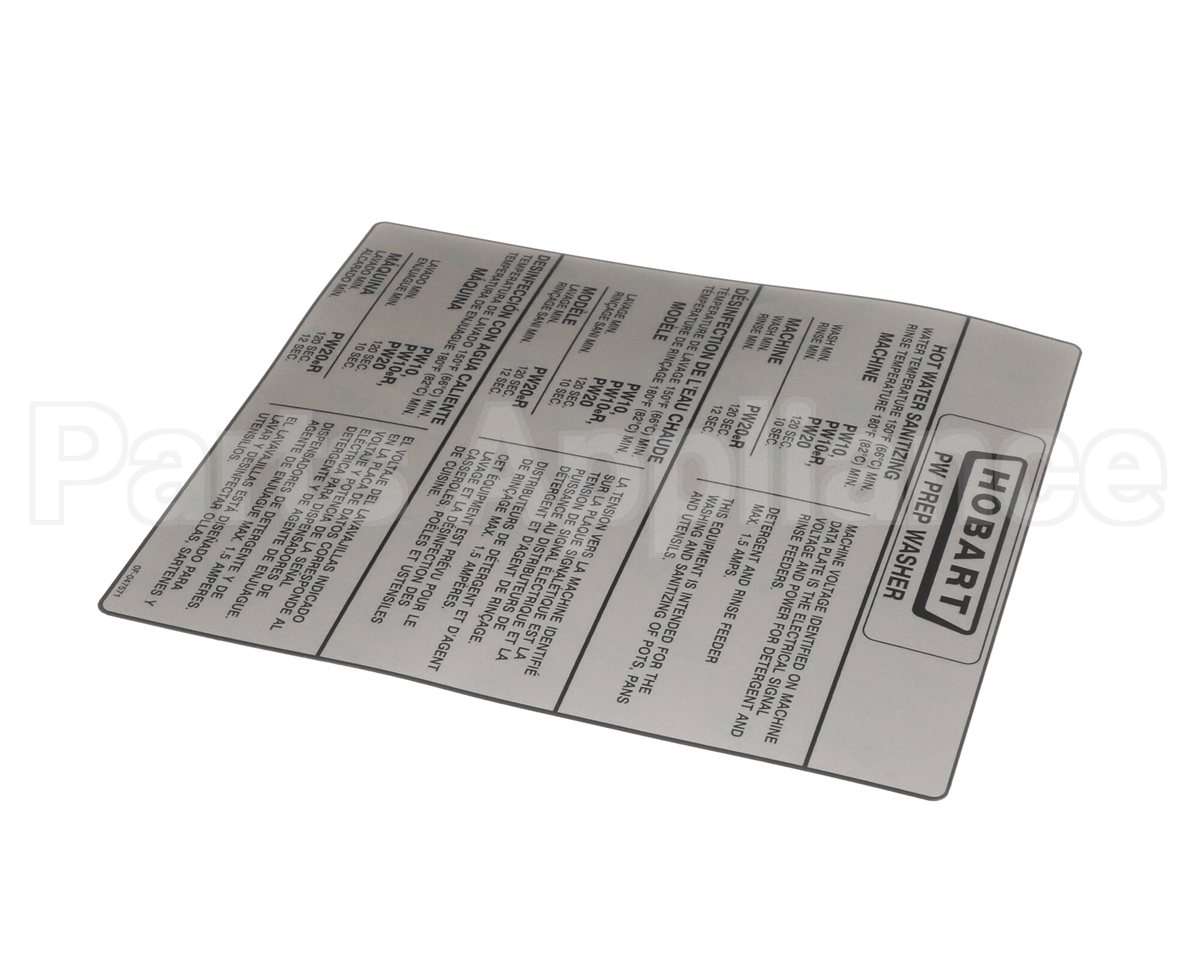 0F-047571 Hobart Label (Information )