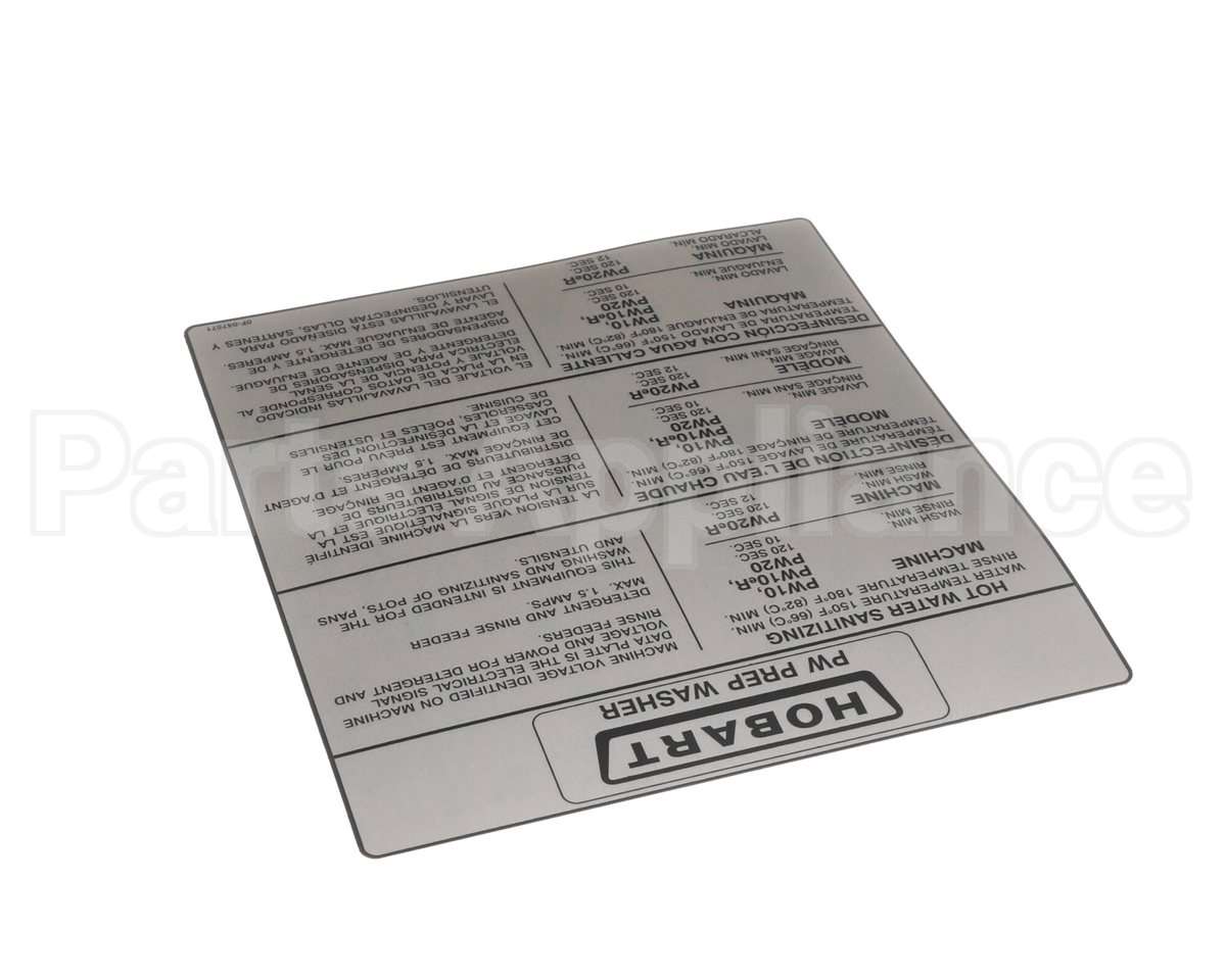 0F-047571 Hobart Label (Information )