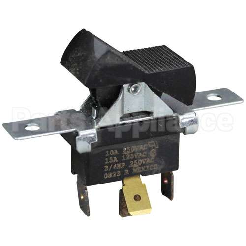 1011801 Compatible Southbend Switch, On/Off/On Black Rocker