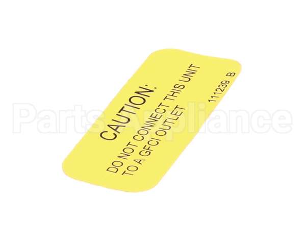 111239 Cleveland Label;Gfci Warning