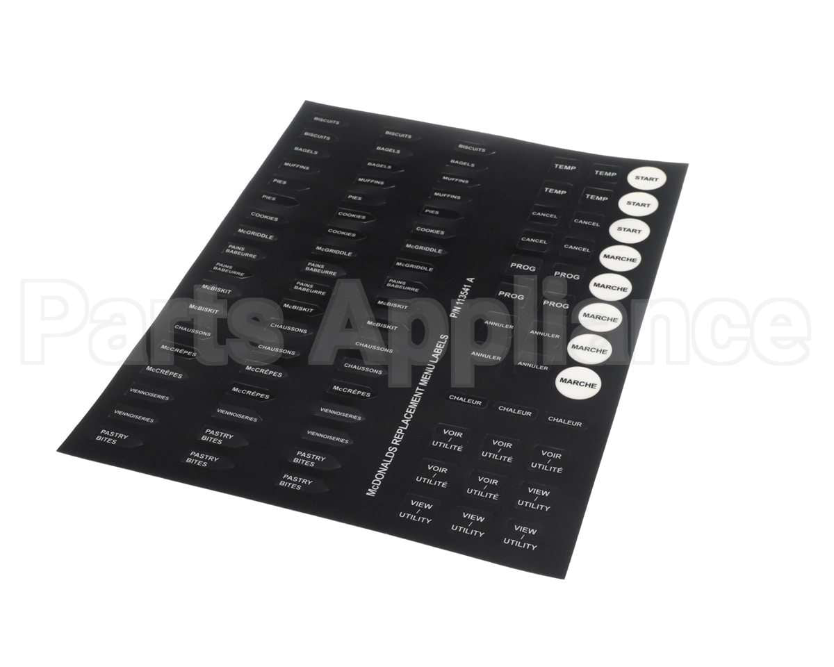 113541 Garland Mcdonalds Replacement Menu Lab