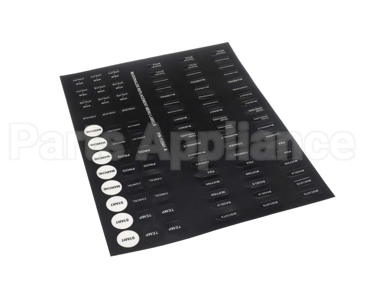 113541 Garland Mcdonalds Replacement Menu Lab