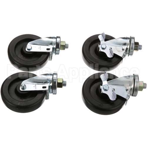 1174265 Compatible Southbend Caster, Stem5"Od, Swvl, Blk, Hd4 2 W/ Brake, 2 W/O B