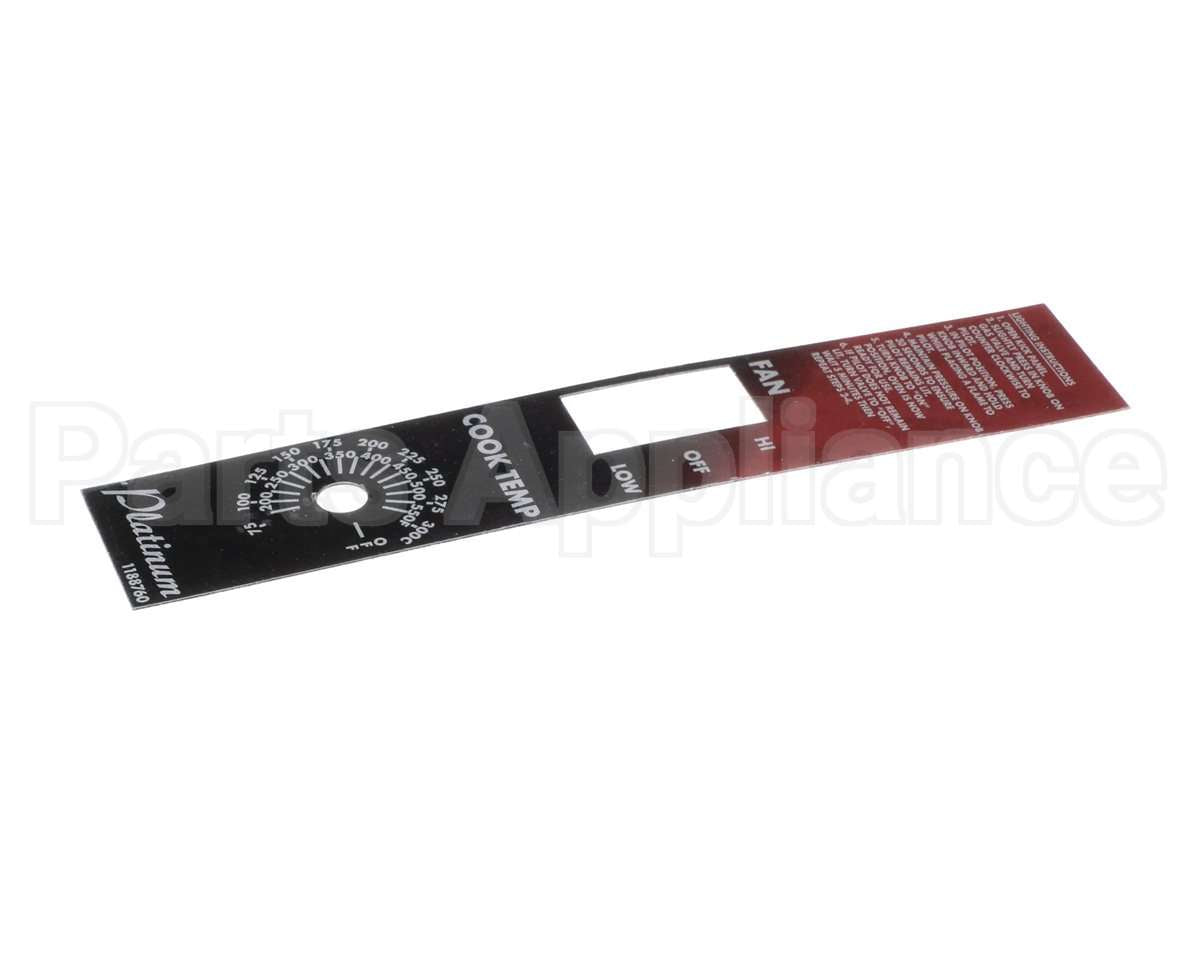1188760 Southbend Range Polypanel, Plat Co Stnd Pilot