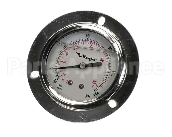 12D2590G08 Vogt Ice Machines Gage, 2.5" Lqd Filled, 30"-150