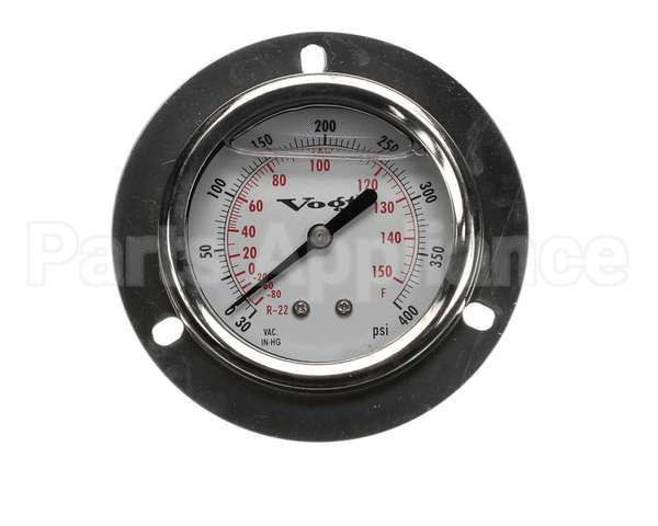 12D2590G09 Vogt Ice Machines Gage, 2.5" Lqd Filled, 30"-400