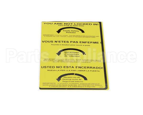 146868 Norlake Safety Sticker