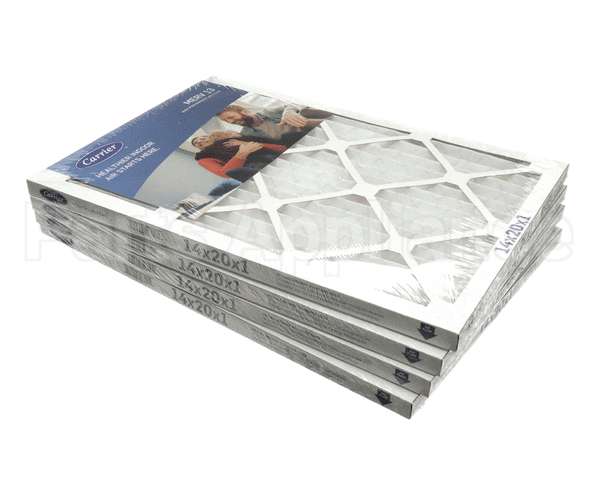 14X20X1-M13-C-P4 Carrier Merv 13 1" Air Filter, 14"X20"X1", 4 Pac