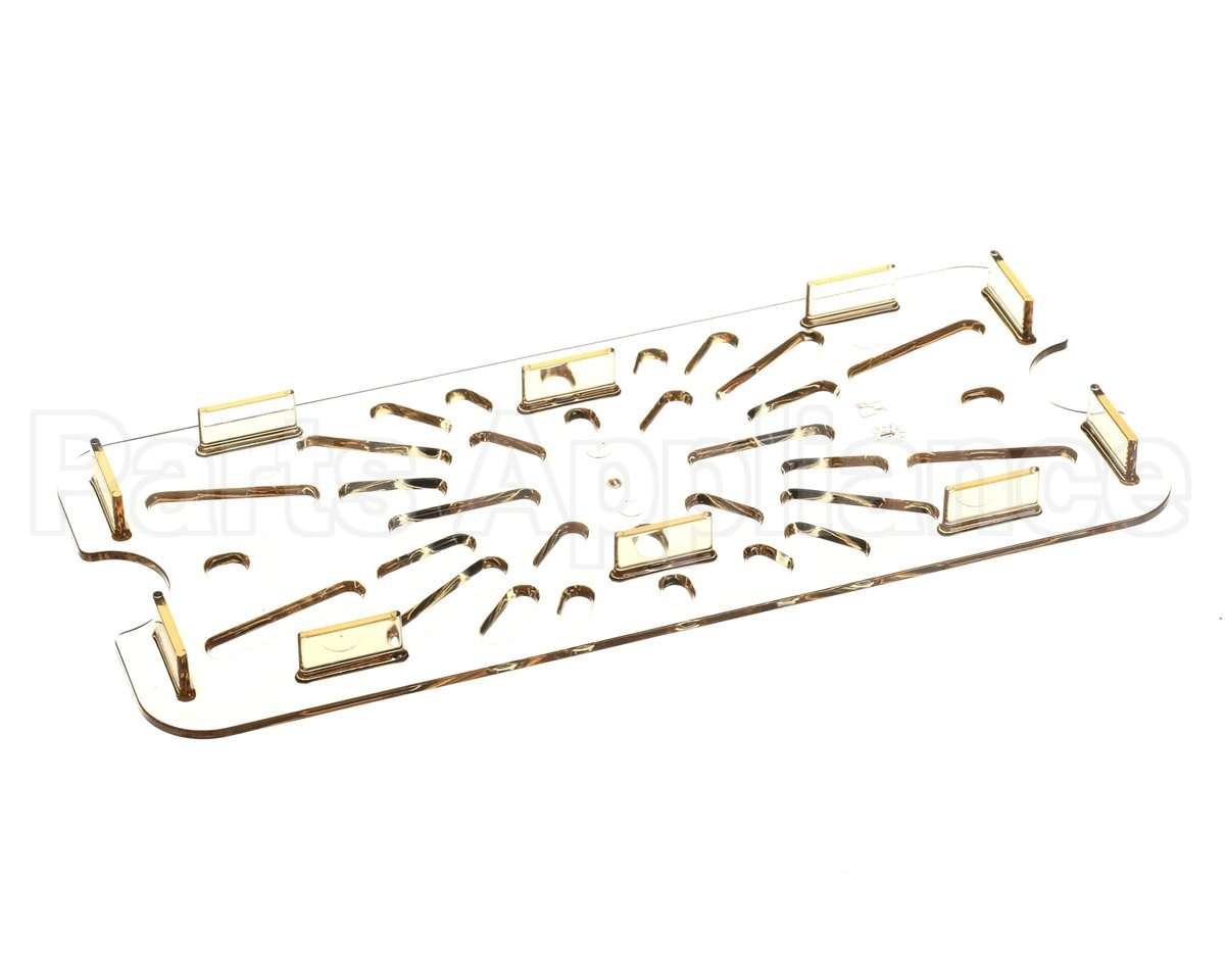 156818 Duke Shelf,Drain 1/3 Size-Amber 6-15/16 X 12-