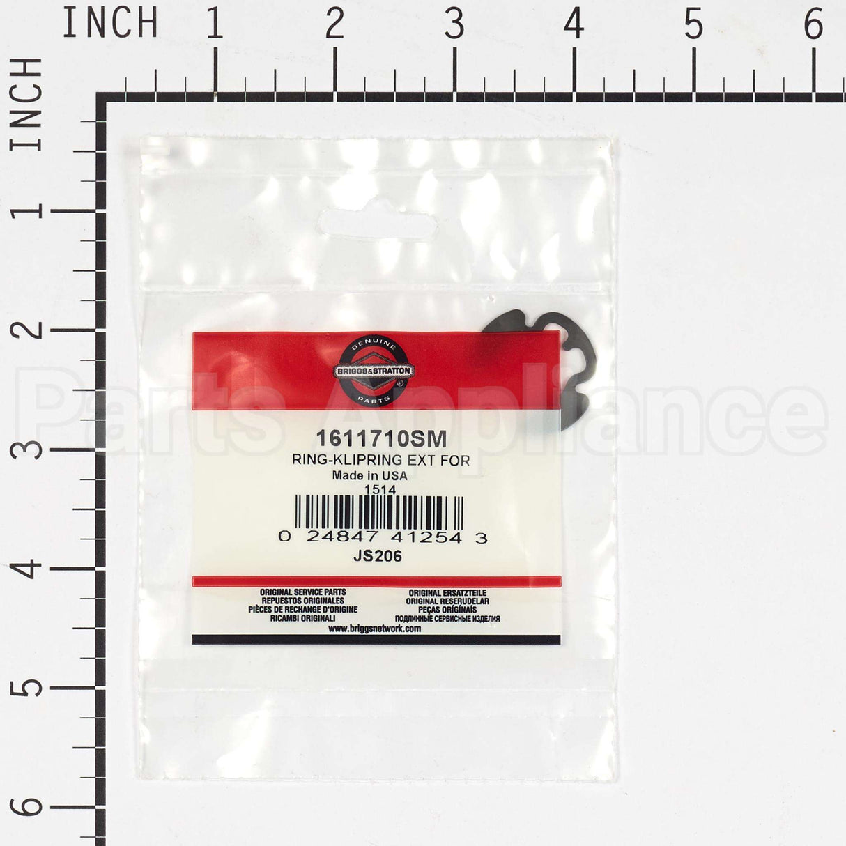 1611710SM Briggs & Stratton Ring-Klipring Ext For