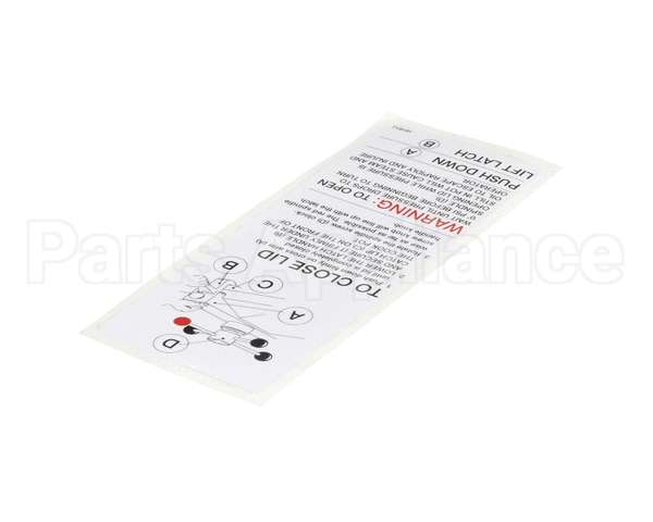 16181 Henny Penny Label - Lid Operating Instruct