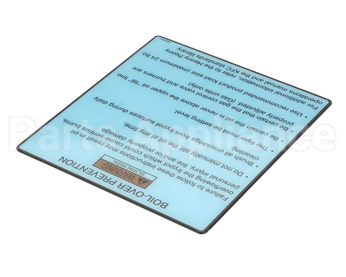 168575 Henny Penny Label-Boilovr Prevent,Kfc,Evol