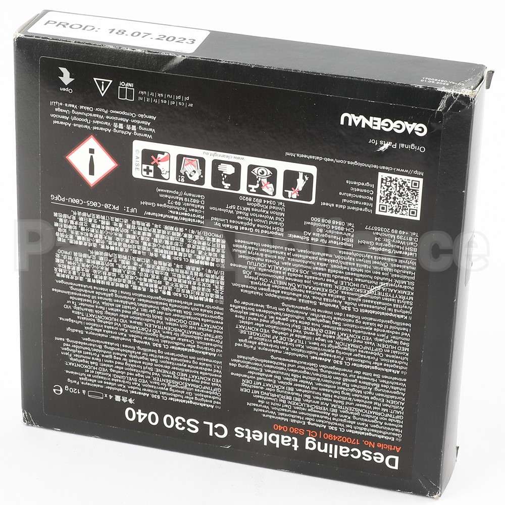 17002490 Bosch Descaling Tablets