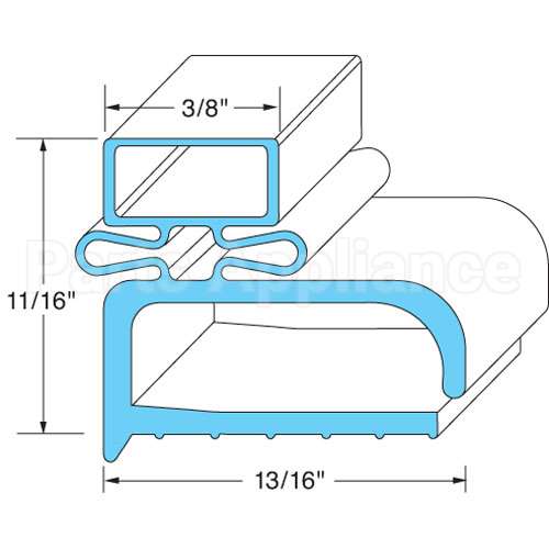 1702003 Compatible Delfield Door Gasket 20-5/8" X 21-1/4"