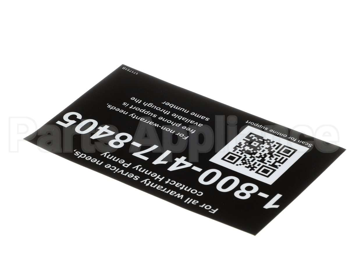 171751 Henny Penny Label-Tech Support, Us-Can