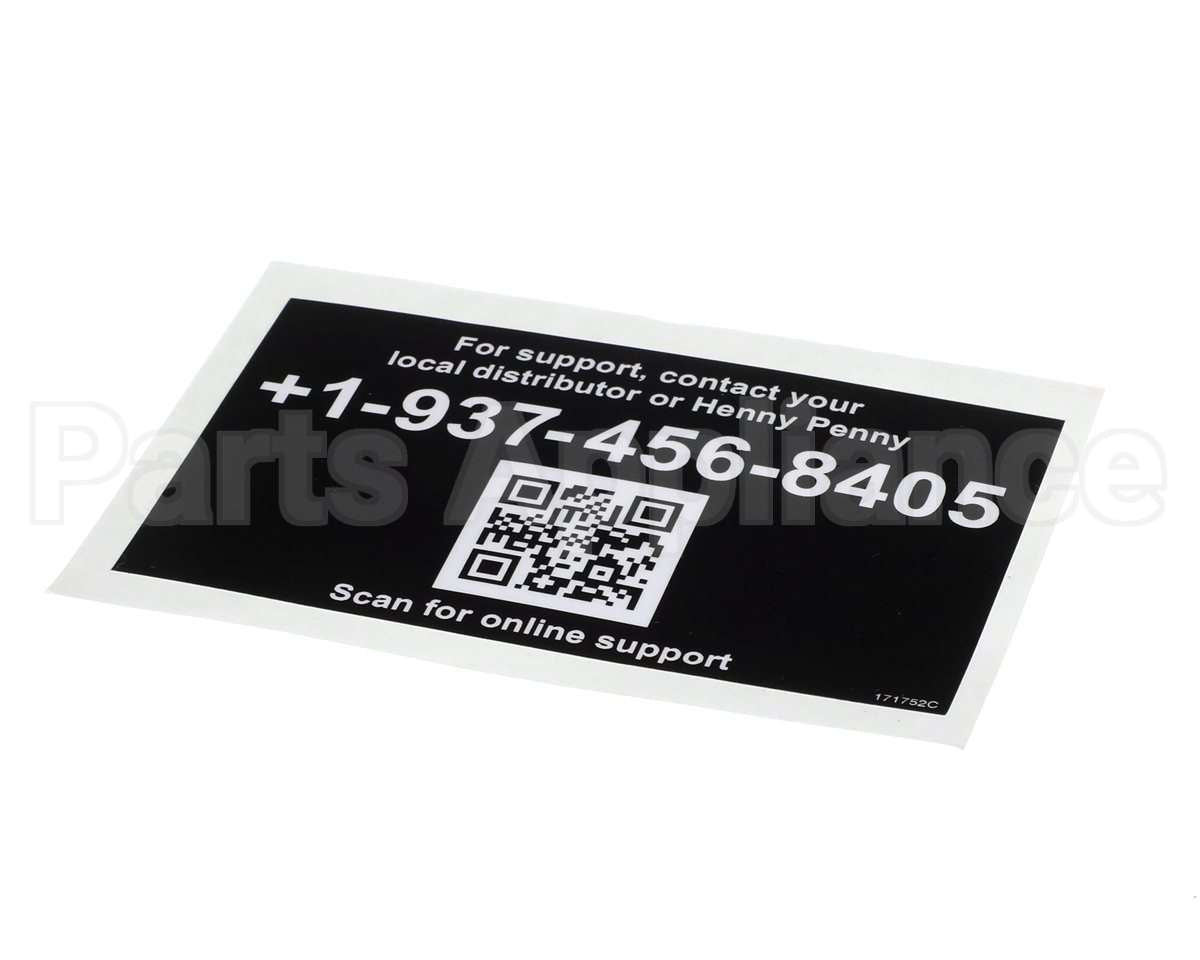 171752 Henny Penny Label-Tech Support, Intl