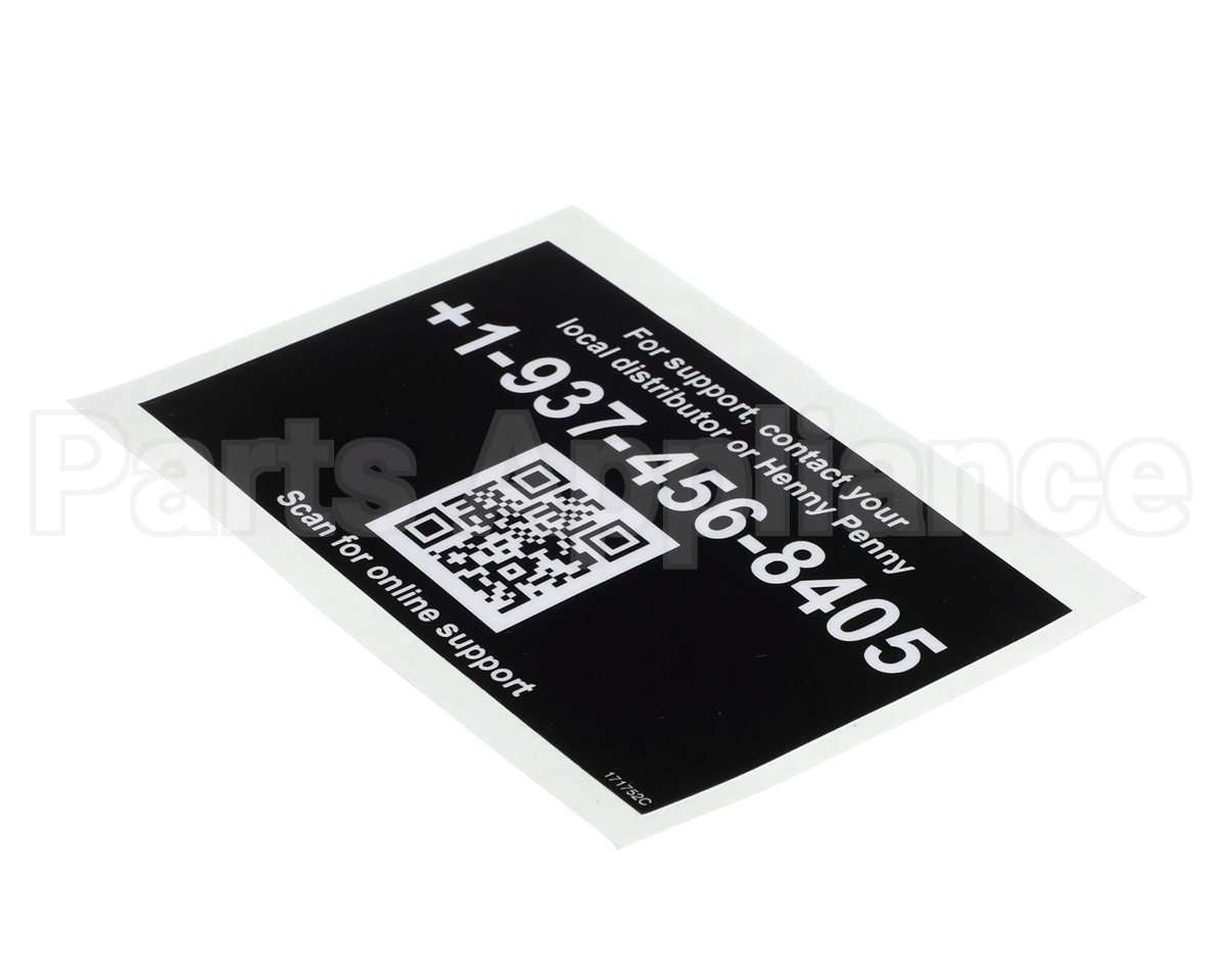 171752 Henny Penny Label-Tech Support, Intl