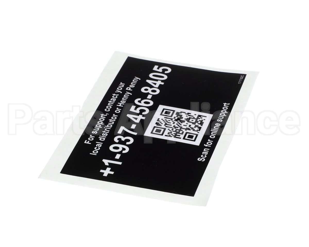 171752 Henny Penny Label-Tech Support, Intl