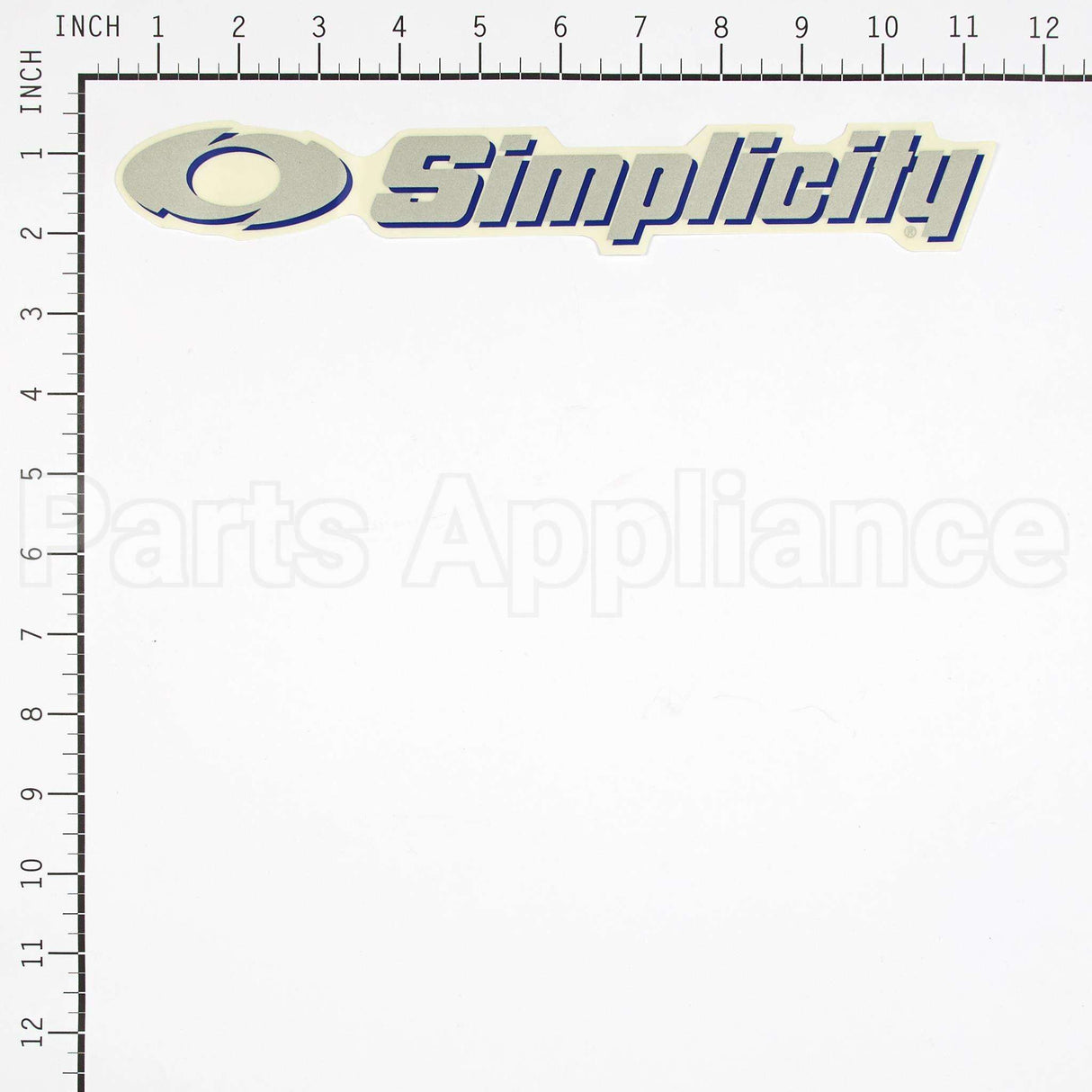 1722551SM Briggs & Stratton Decal-Simplicity Silv