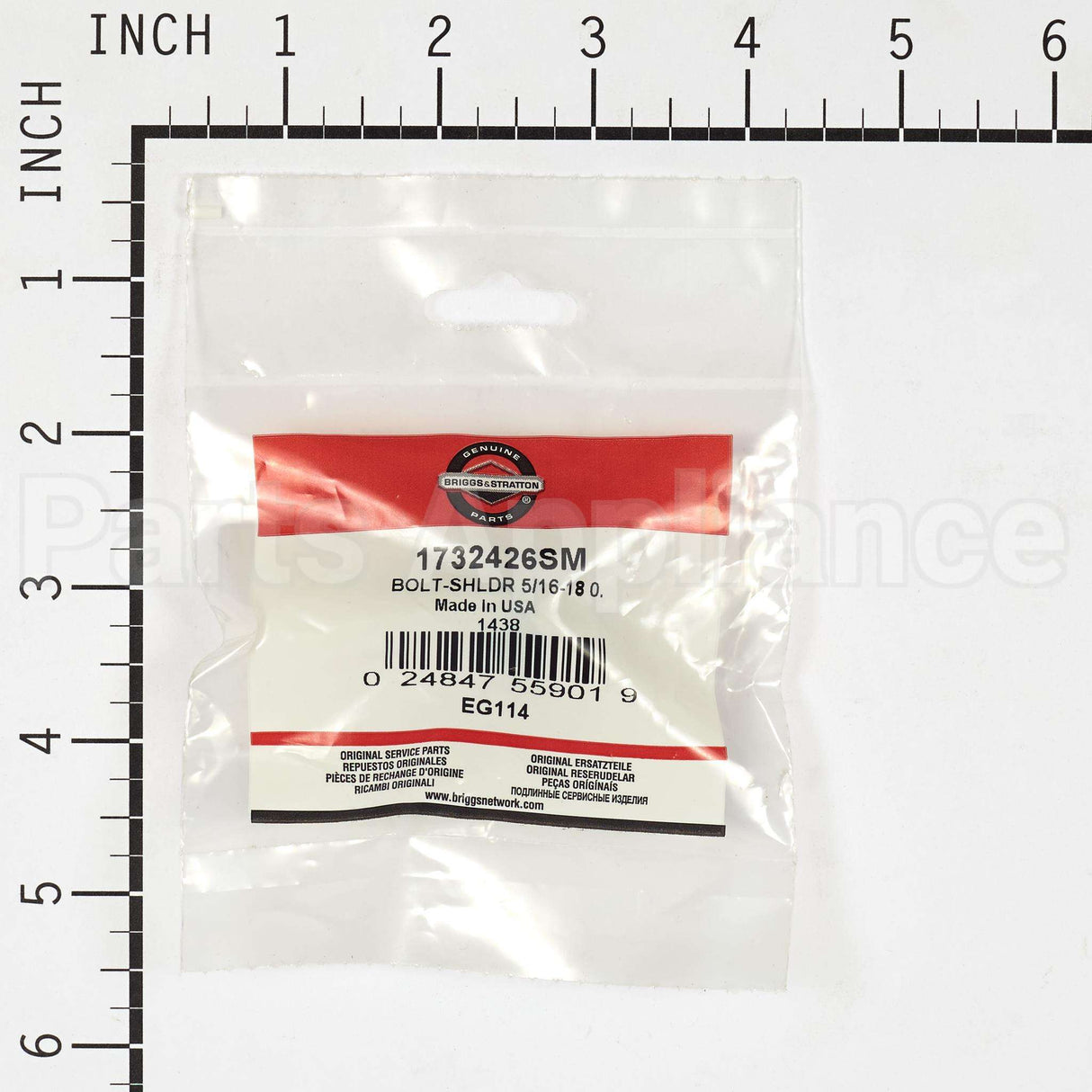 1732426SM Briggs & Stratton Bolt-Shldr 5/16-18 0.