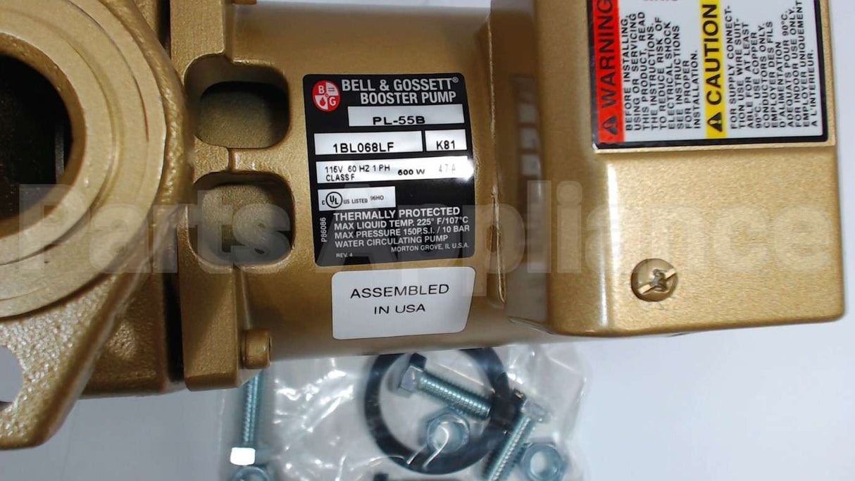1BL068LF Xylem-Bell & Gossett Pl55B 2/5Hp Brzcircpump Ld-Fre