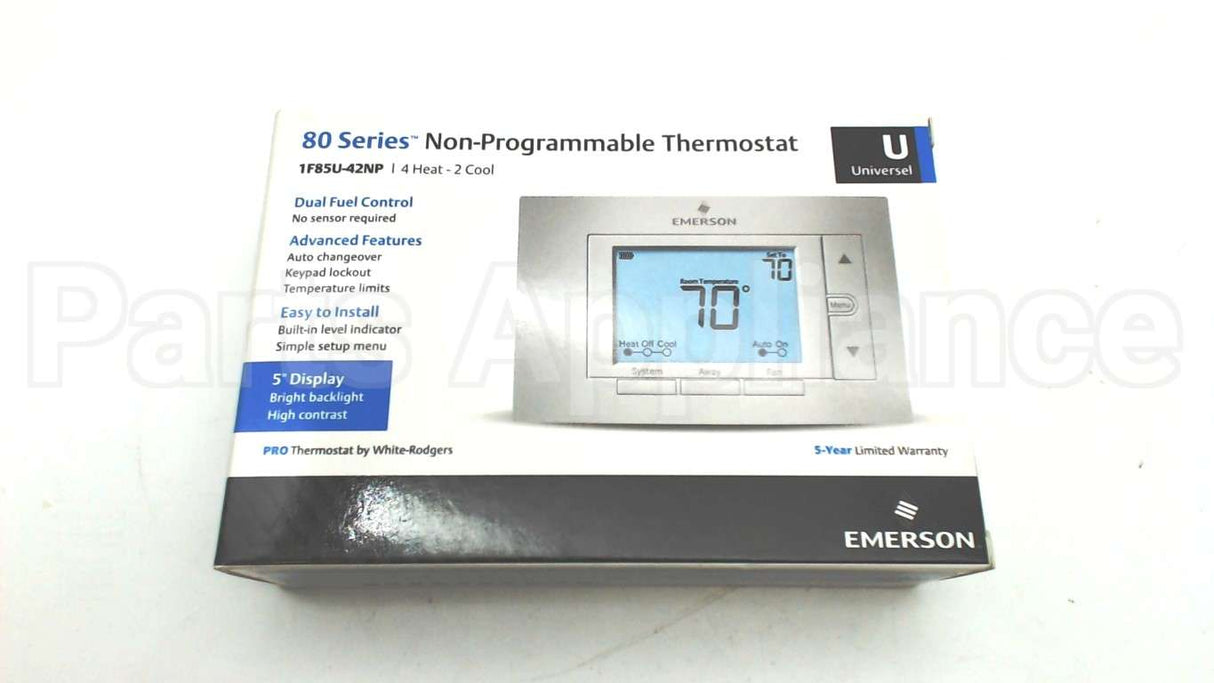 1F85U-42NP Copeland Comfort Control (White Rodgers) 4Ht/2Cl Htpump Non-Prog Tstat