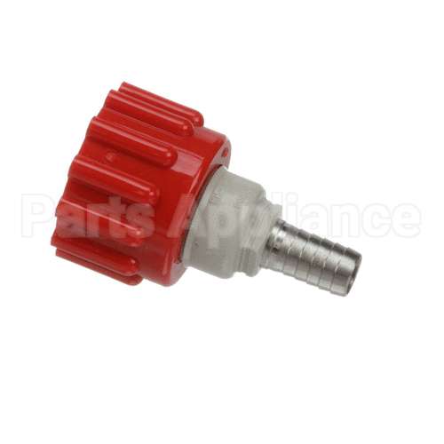 20-1104-20 Lancer Bib Connector, Ss 3/8 Barb,Red