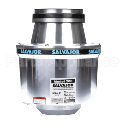 2007 Salvajor Disposer 200 208-230/460V 3Ph