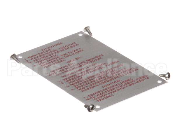 20326 Blodgett Lighting Instr Plate W/Screws