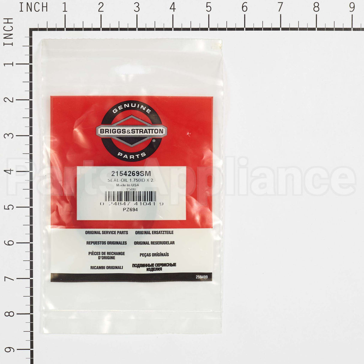 2154269SM Briggs & Stratton Seal-Oil 1.750Id X 2.